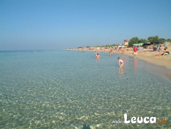 Foto della magnifica spiaggia di Pescoluse marina di Salve a pochi km da Santa Maria di leuca