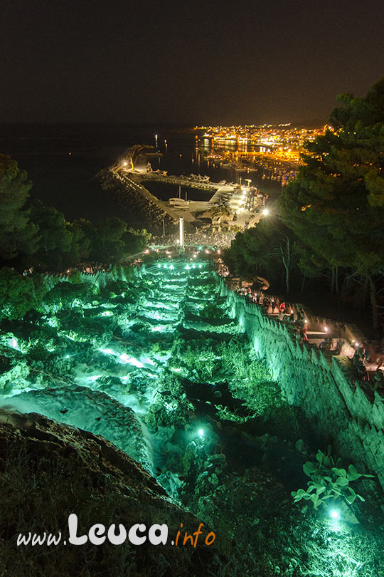 illuminazione artistica Notturna Cascata di Leuca